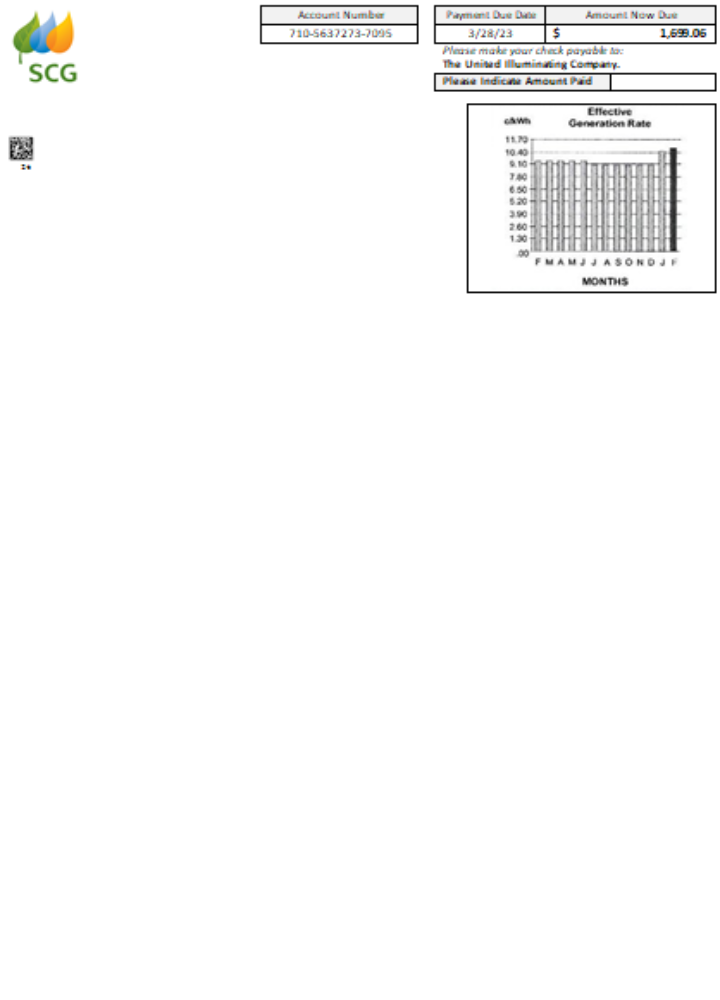Massachusetts Chelsea SCG The United Illuminating Company utility business bill SCR, page 2 PSD template